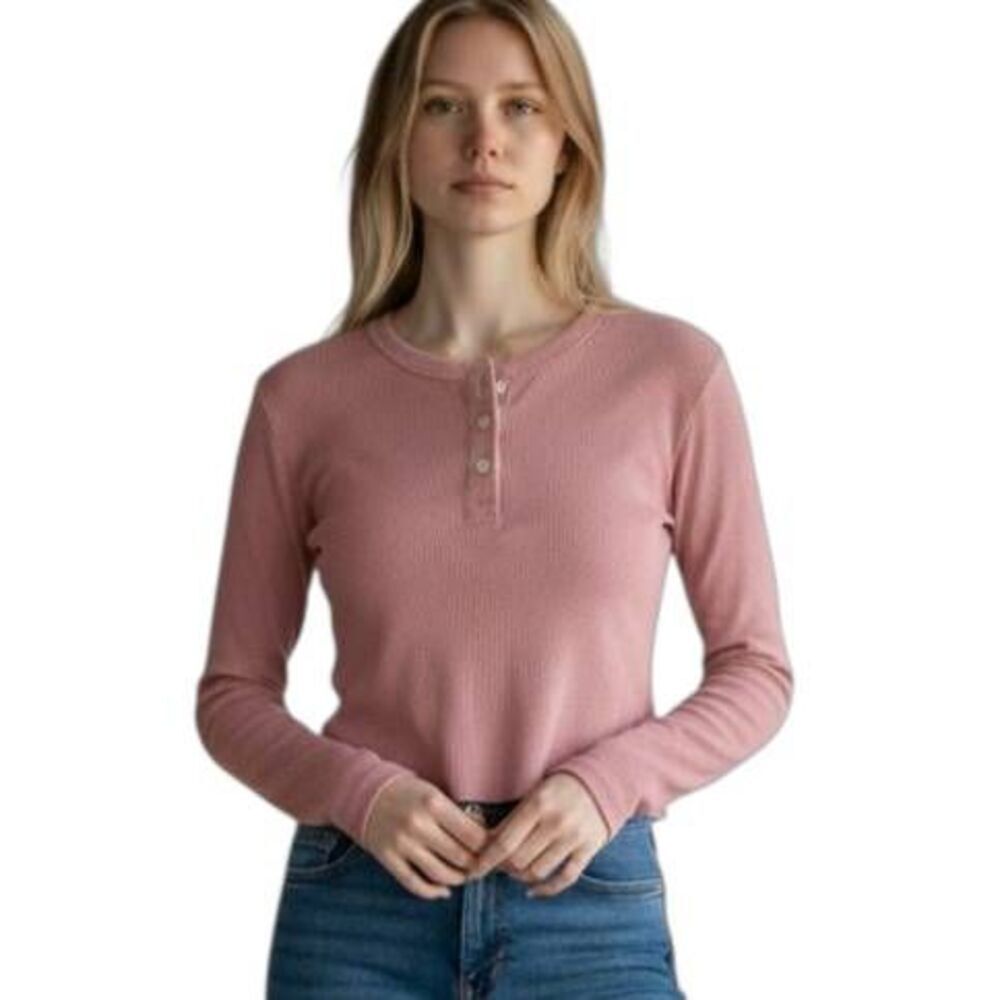 WILD FABLE PINK WAFFLE KNIT CROP TOP SZ.S EUC.